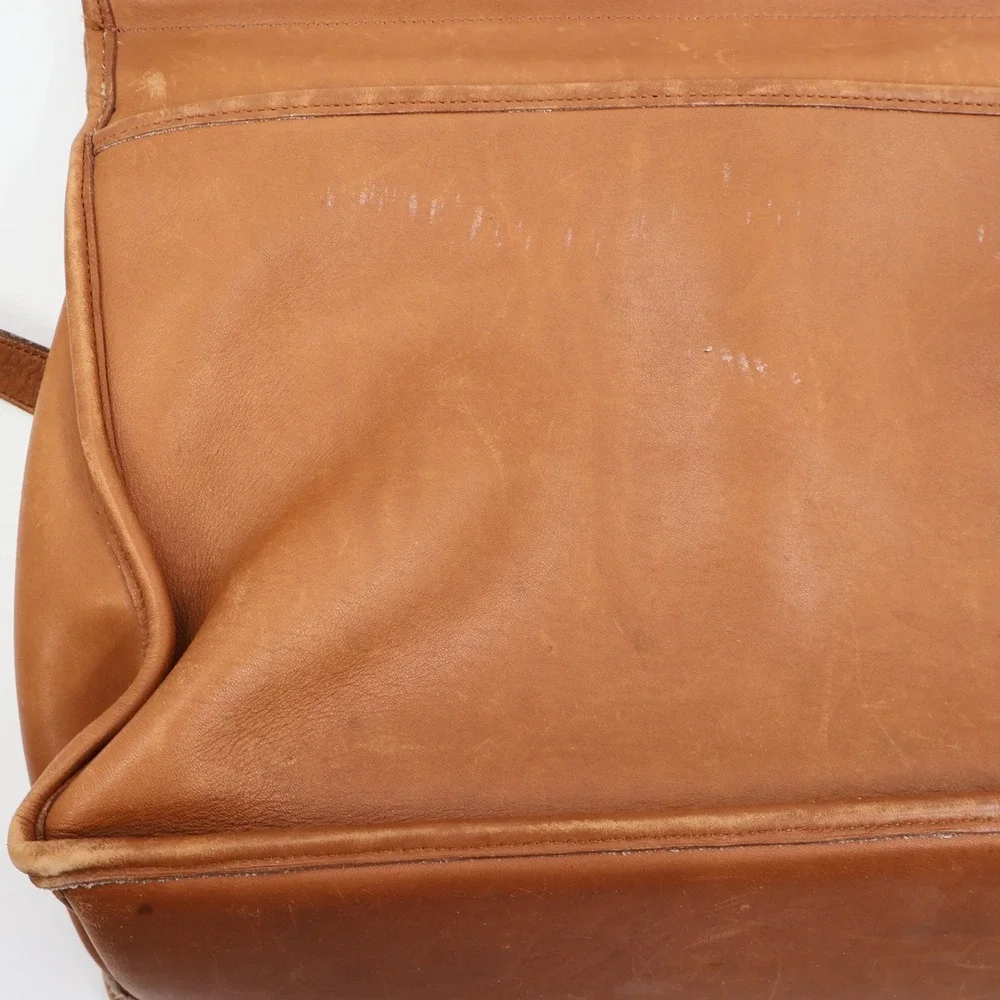 Coach Beekman Briefcase Mens Large British Tan Vintage Leather Bag 5266 USA